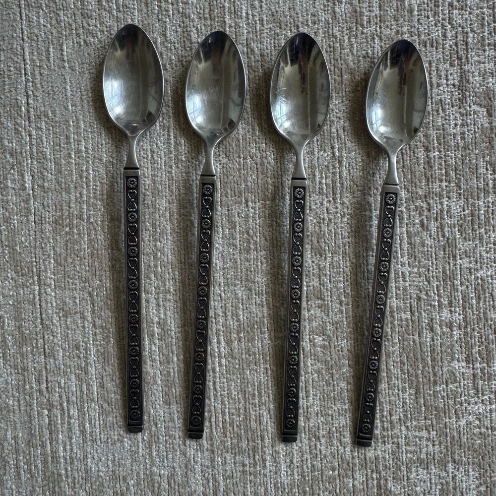 Gorham Stainless Vintage Hacienda Pattern Long Teaspoons Set of 4